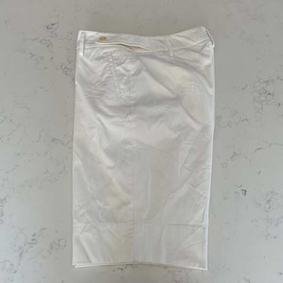 Faconnable 4 Pocket Lined Cotton Bermuda Shorts Designed in France White Sz 10 - Picture 4 of 13